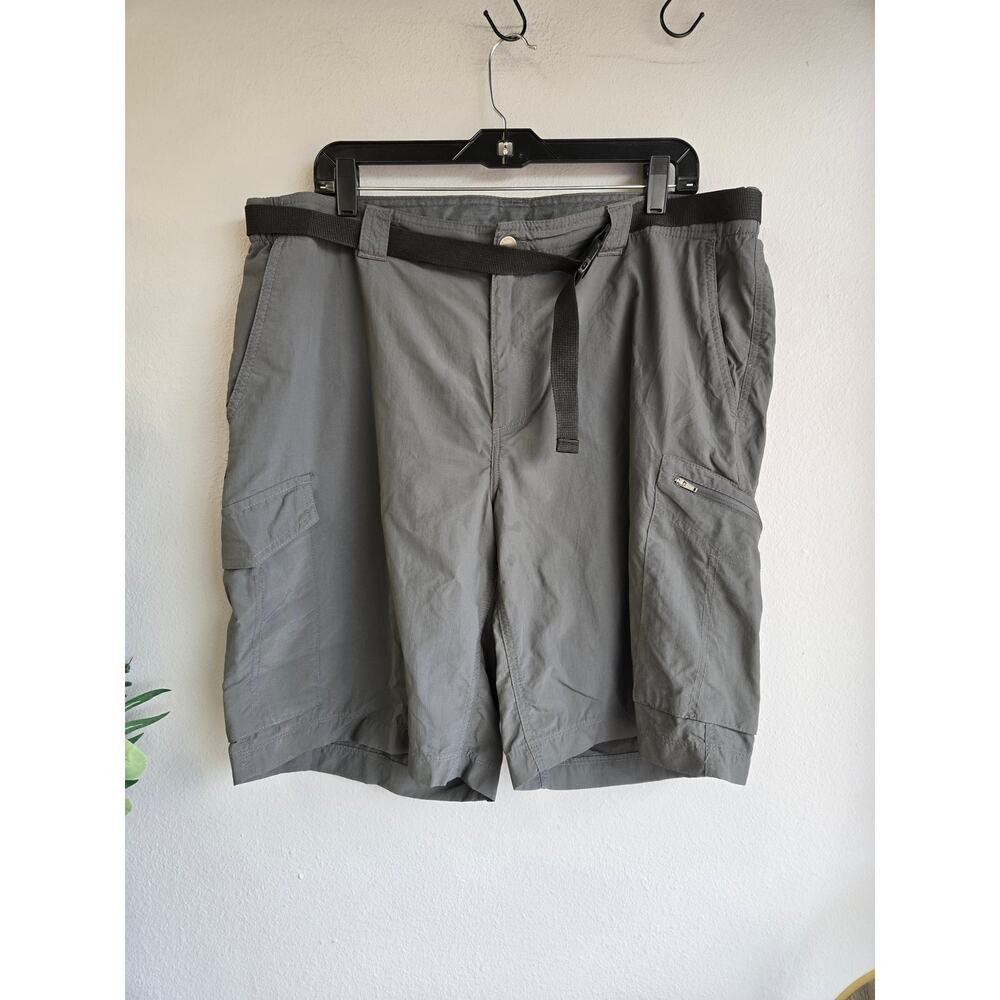 Columbia‎ Silver Ridge Cargo Hiking Shorts Gray Men's Size 40 Belted Outdoor